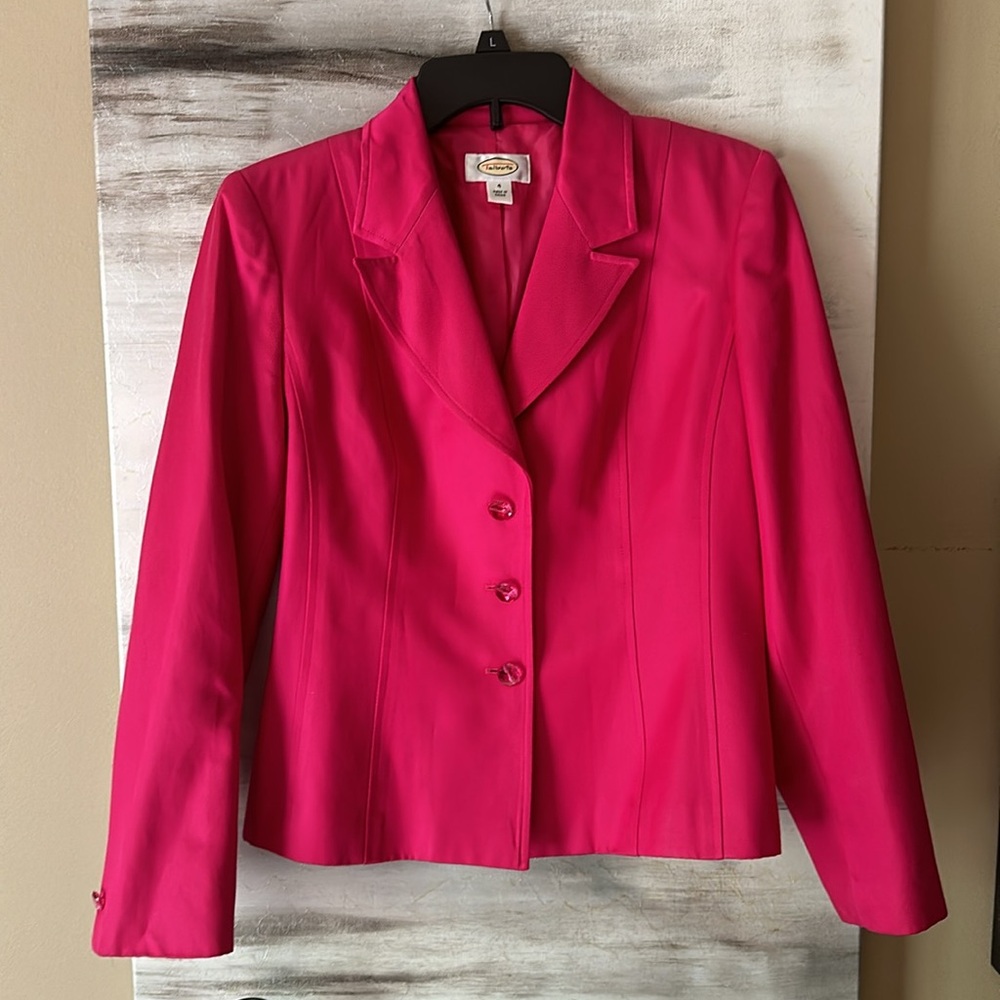 Talbots Hot Pink Silk Blend Jacket